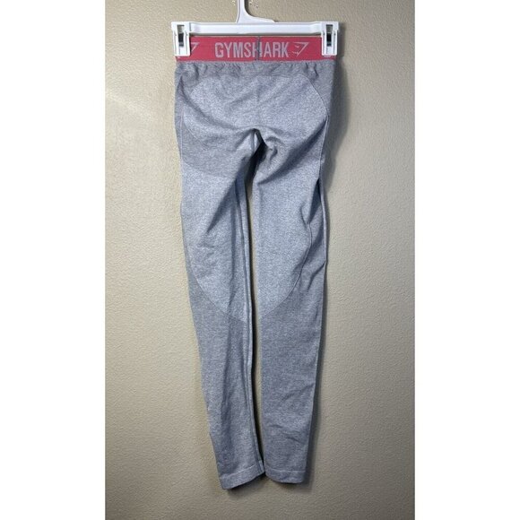 Gymshark Flex Dry Moisture Management Leggings Yoga Gray Pink Women's Size XS - Picture 2 of 8